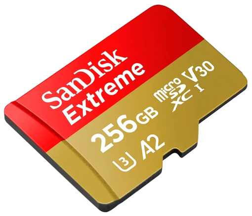 Карта памяти SanDisk Extreme microSDXC Class 10 UHS Class 3 V30 A2 160MB/s 256GB + SD адаптер